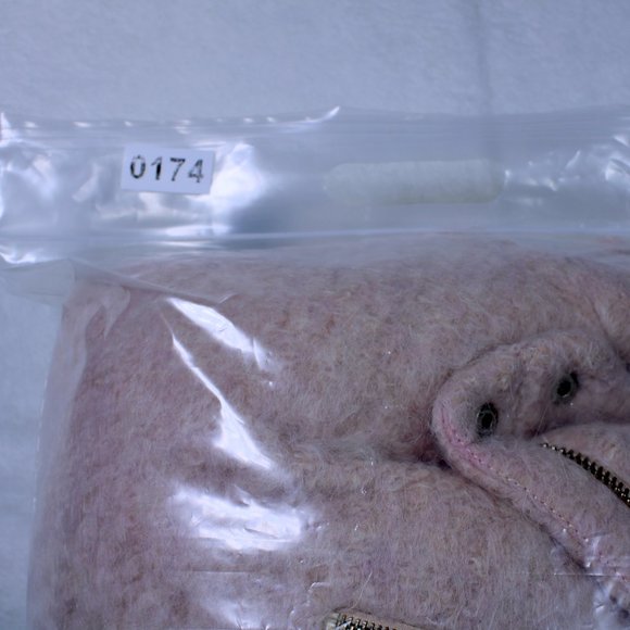 Zara Women Blush Pale Pink Fuzzy Cropped Moto Jacket - Picture 10 of 10